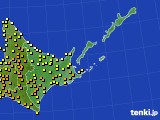 道東のアメダス実況(気温)(2022年07月28日)