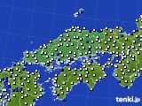 2022年07月29日の中国地方のアメダス(風向・風速)