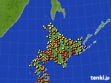 北海道地方のアメダス実況(気温)(2022年07月31日)