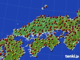 中国地方のアメダス実況(気温)(2022年07月31日)