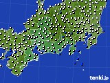 2022年07月31日の東海地方のアメダス(風向・風速)