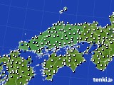 2022年07月31日の中国地方のアメダス(風向・風速)