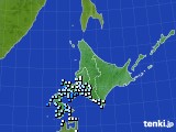 北海道地方のアメダス実況(降水量)(2022年08月01日)