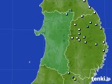 秋田県のアメダス実況(降水量)(2022年08月01日)