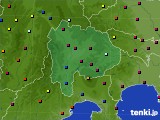 山梨県のアメダス実況(日照時間)(2022年08月01日)