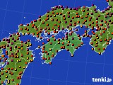 四国地方のアメダス実況(気温)(2022年08月01日)