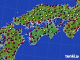 四国地方のアメダス実況(日照時間)(2022年08月03日)