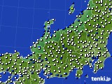 2022年08月03日の北陸地方のアメダス(風向・風速)