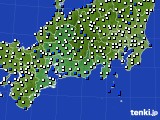 東海地方のアメダス実況(風向・風速)(2022年08月03日)