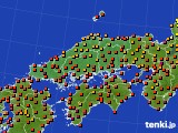 中国地方のアメダス実況(気温)(2022年08月04日)
