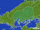 広島県のアメダス実況(風向・風速)(2022年08月04日)