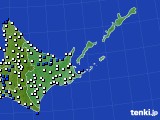 道東のアメダス実況(風向・風速)(2022年08月05日)