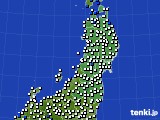 2022年08月06日の東北地方のアメダス(風向・風速)