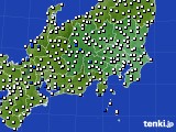 関東・甲信地方のアメダス実況(風向・風速)(2022年08月06日)