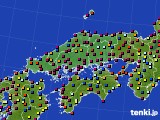 中国地方のアメダス実況(日照時間)(2022年08月07日)