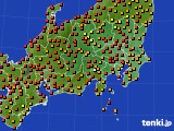 2022年08月07日の関東・甲信地方のアメダス(気温)