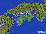 四国地方のアメダス実況(気温)(2022年08月07日)