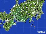 2022年08月07日の東海地方のアメダス(風向・風速)