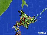 2022年08月08日の北海道地方のアメダス(気温)