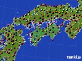 四国地方のアメダス実況(日照時間)(2022年08月09日)