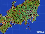 関東・甲信地方のアメダス実況(気温)(2022年08月09日)