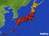 アメダス実況(気温)(2022年08月09日)