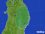 岩手県のアメダス実況(降水量)(2022年08月10日)
