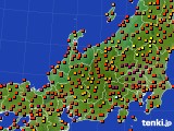 北陸地方のアメダス実況(気温)(2022年08月10日)