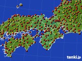 近畿地方のアメダス実況(気温)(2022年08月10日)