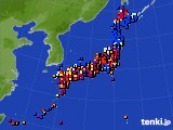 アメダス実況(日照時間)(2022年08月11日)