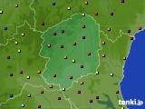 栃木県のアメダス実況(日照時間)(2022年08月11日)