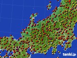 北陸地方のアメダス実況(気温)(2022年08月11日)