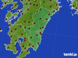 2022年08月11日の宮崎県のアメダス(気温)
