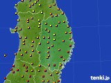 2022年08月11日の岩手県のアメダス(気温)