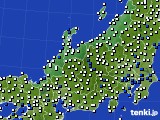 北陸地方のアメダス実況(風向・風速)(2022年08月11日)