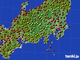 関東・甲信地方のアメダス実況(気温)(2022年08月12日)