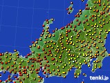 北陸地方のアメダス実況(気温)(2022年08月13日)