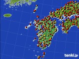 九州地方のアメダス実況(気温)(2022年08月13日)