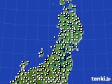 東北地方のアメダス実況(風向・風速)(2022年08月13日)