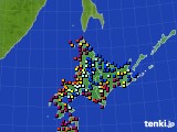 2022年08月14日の北海道地方のアメダス(日照時間)