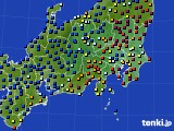 関東・甲信地方のアメダス実況(日照時間)(2022年08月14日)