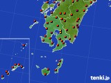 鹿児島県のアメダス実況(気温)(2022年08月14日)