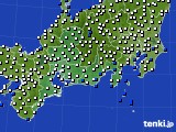 東海地方のアメダス実況(風向・風速)(2022年08月14日)