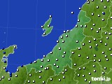 新潟県のアメダス実況(風向・風速)(2022年08月14日)