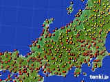 北陸地方のアメダス実況(気温)(2022年08月15日)