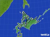 北海道地方のアメダス実況(降水量)(2022年08月16日)