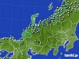 北陸地方のアメダス実況(降水量)(2022年08月16日)