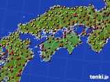 四国地方のアメダス実況(気温)(2022年08月16日)