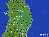 岩手県のアメダス実況(風向・風速)(2022年08月16日)