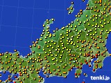 北陸地方のアメダス実況(気温)(2022年08月17日)